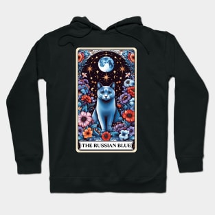 Russian Blue Cat Tarot Card Hoodie